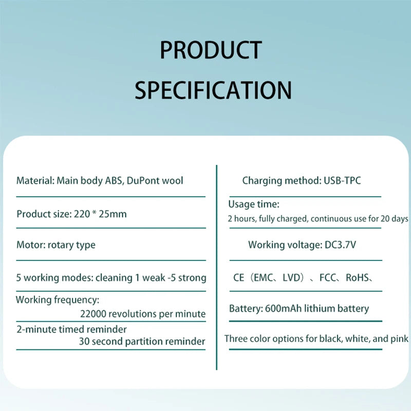 2002 Rotating electric toothbrush New 2025 Adult Timer Brush 6 Mode USB Charger Rechargeable Tooth Brushes Replacement Heads Set
