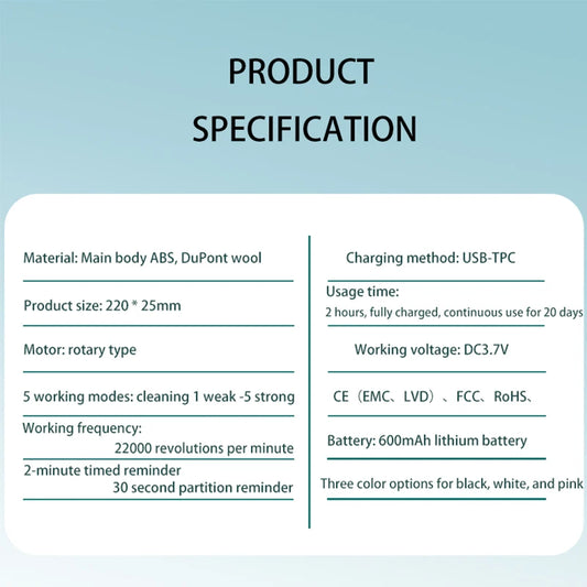 2002 Rotating electric toothbrush New 2025 Adult Timer Brush 6 Mode USB Charger Rechargeable Tooth Brushes Replacement Heads Set